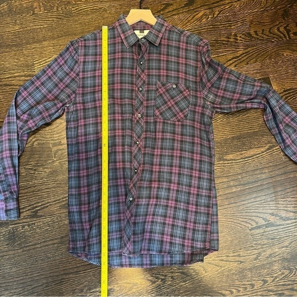 Men’s | Topman Black, Blue, Purple Plaid Button Down | Medium - Picture 7 of 7